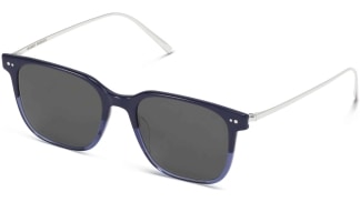Angle View Image of Caleb Sunglasses Collection, by Warby Parker Brand, in Midnight Fade with Polished Silver Color