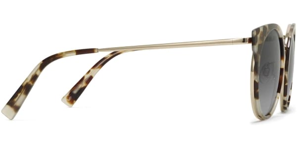 Side View Image of Cleo Sunglasses Collection, by Warby Parker Brand, Pearled Tortoise with Riesling Color