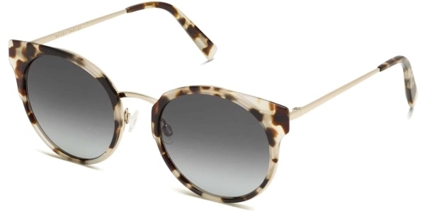 Angle View Image of Cleo Sunglasses Collection, by Warby Parker Brand, Pearled Tortoise with Riesling Color