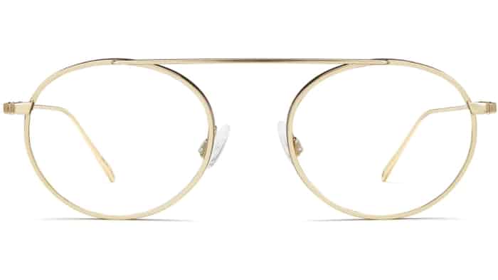 Front View Image of Corwin Eyeglasses Collection, by Warby Parker Brand, in Polished Gold with Whiskey Tortoise Matte Color