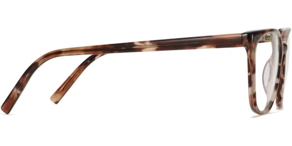 Side View Image of Esme Eyeglasses Collection, by Warby Parker Brand, in Sesame Tortoise Color
