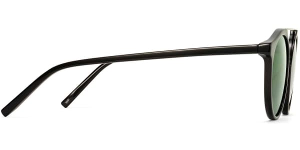 Side View Image of Cooper Sunglasses Collection, by Warby Parker Brand, in Jet Black with Riesling Color
