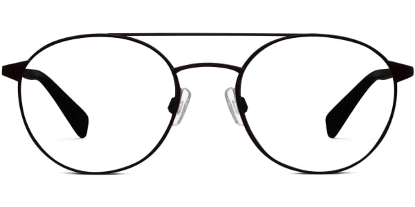 Front View Image of Fisher Eyeglasses Collection, by Warby Parker Brand, in Brushed Ink Color