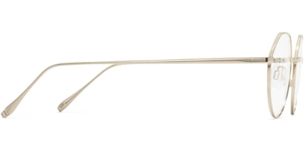 Side View Image of Gavin Eyeglasses Collection, by Warby Parker Brand, in Polished Gold Color