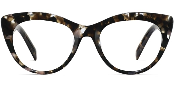 Front View Image of Leta Eyeglasses Collection, by Warby Parker Brand, in Black Currant Tortoise Color
