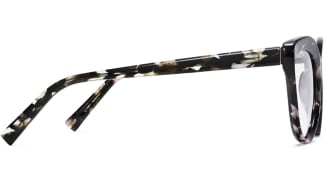 Side View Image of Leta Eyeglasses Collection, by Warby Parker Brand, in Black Currant Tortoise Color