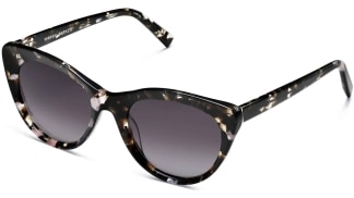 Angle View Image of Leta Sunglasses Collection, by Warby Parker Brand, in Black Currant Tortoise Color