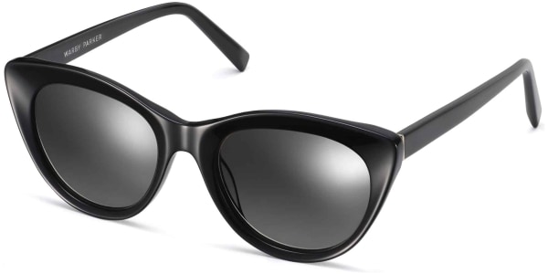 Angle View Image of Leta Sunglasses Collection, by Warby Parker Brand, in Jet Black Color