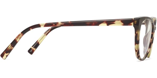 Side View Image of Shea Eyeglasses Collection, by Warby Parker Brand, in Burnt Lemon Tortoise Color