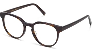 Angle View Image of Wright Eyeglasses Collection, by Warby Parker Brand, in Cognac Tortoise Color