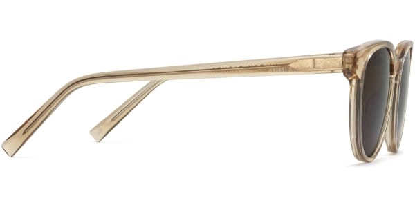 Side View Image of Wright Sunglasses Collection, by Warby Parker Brand, in Nutmeg Crystal Color
