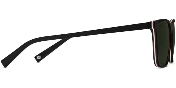 Side View Image of Fletcher Sunglasses Collection, by Warby Parker Brand, in Black Matte Eclipse Color