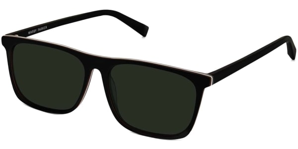 Angle View Image of Fletcher Sunglasses Collection, by Warby Parker Brand, in Black Matte Eclipse Color