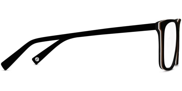 Side View Image of Fletcher Eyeglasses Collection, by Warby Parker Brand, in Black Matte Eclipse Color