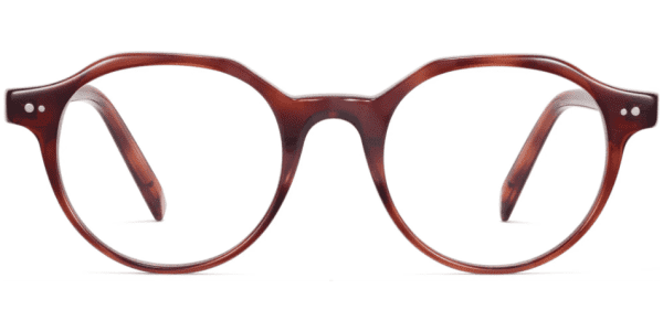 Front View Image of Begley Eyeglasses Collection, by Warby Parker Brand, in Amber Tortoise Color