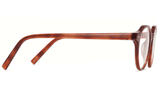 Side View Image of Begley Eyeglasses Collection, by Warby Parker Brand, in Amber Tortoise Color