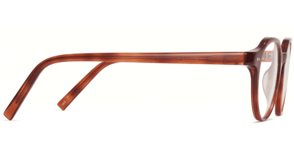 Side View Image of Begley Eyeglasses Collection, by Warby Parker Brand, in Amber Tortoise Color