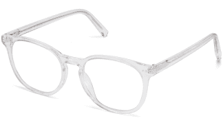 Angle View Image of Carlton Eyeglasses Collection, by Warby Parker Brand, in Crystal Color