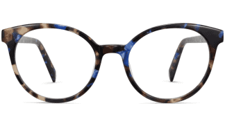Front View Image of Delphine Eyeglasses Collection, by Warby Parker Brand, in Tanzanite Tortoise Color