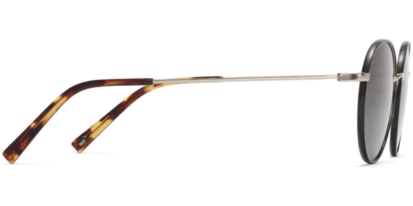 Side View Image of Duncan Sunglasses Collection, by Warby Parker Brand, in Forest Green with Polished Gold Color