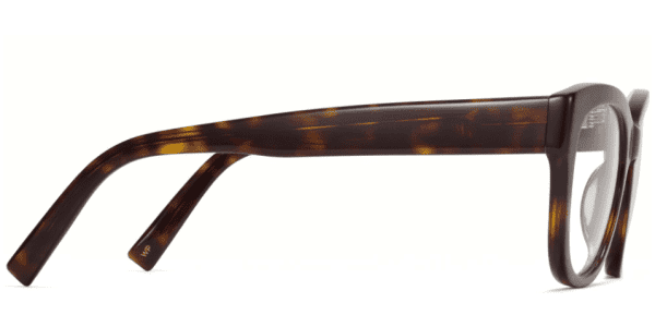 Side View Image of Tatum Eyeglasses Collection, by Warby Parker Brand, in Cognac Tortoise Color