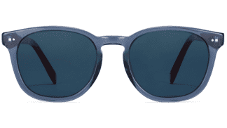 Front View Image of Toddy Sunglasses Collection, by Warby Parker Brand, in Azure Crystal with Oak Barrel Color