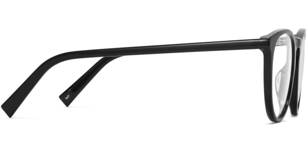 Side View Image of Haskell Eyeglasses Collection, by Warby Parker Brand, in Jet Black Color