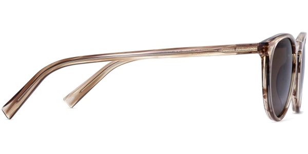 Side View Image of Haskell Sunglasses Collection, by Warby Parker Brand, in Chestnut Crystal Color
