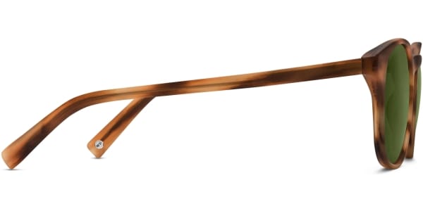 Side View Image of Downing Sunglasses Collection, by Warby Parker Brand, in English Oak Matte Color