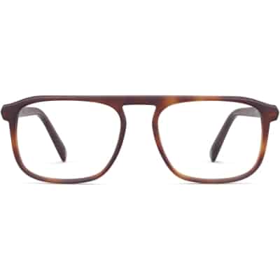 Front View Image of Lyon Eyeglasses Collection, by Warby Parker Brand, in Rye Tortoise Matte Color