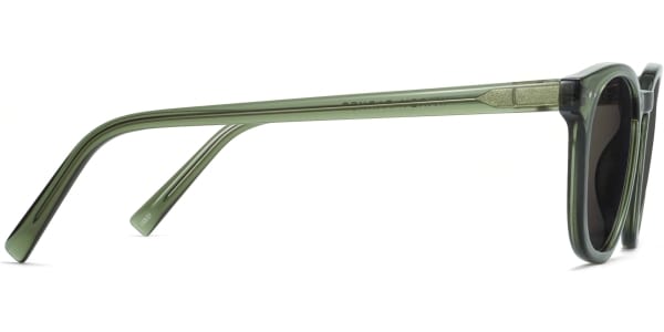 Side View Image of Toddy Sunglasses Collection, by Warby Parker Brand, in Seaweed Crystal Color