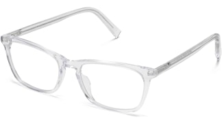 Angle View Image of Welty Eyeglasses Collection, by Warby Parker Brand, in Crystal Color