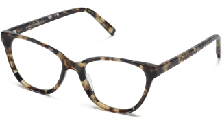 Angle View Image of Corretta Eyeglasses Collection, by Warby Parker Brand, in Ecru Tortoise Color
