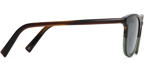 Side View Image of Durand Eyeglasses Collection, by Warby Parker Brand, in Green Garnet Fade Color
