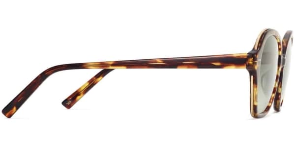 Side View Image of Adeline Sunglasses Collection, by Warby Parker Brand, in Root Beer with Polished Gold Color