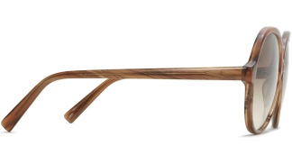 Side View Image of Karina Sunglasses Collection, by Warby Parker Brand, in Striped Affogato Color