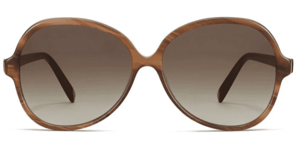 Front View Image of Karina Sunglasses Collection, by Warby Parker Brand, in Striped Affogato Color