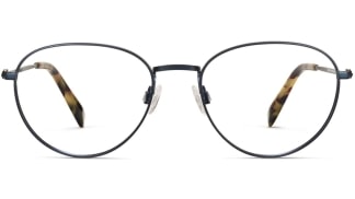 Front View Image of Hawkins Eyeglasses Collection, by Warby Parker Brand, in Brushed Navy Color