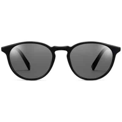 Front View Image of Butler Sunglasses Collection, by Warby Parker Brand, Jet Black Color