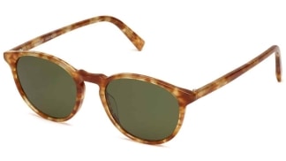 Angle View Image of Butler Sunglasses Collection, by Warby Parker Brand, in Butterscotch Tortoise Color
