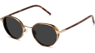 Angle View Image of Nestor Sunglasses Collection, by Warby Parker Brand, in Oak Barrel with Riesling Color