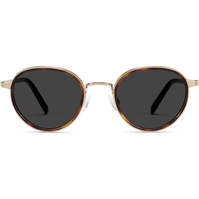 Front View Image of Nestor Sunglasses Collection, by Warby Parker Brand, in Oak Barrel with Riesling Color