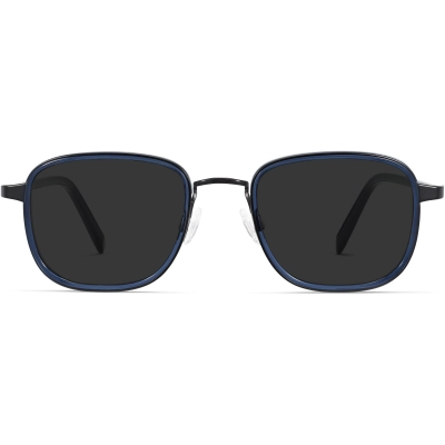 Front View Image of Dante Sunglasses Collection, by Warby Parker Brand, in Inlet Crystal with Brushed Ink Color