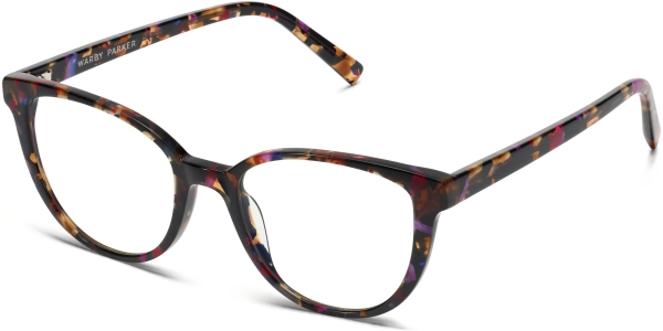 Angle View Image of Elodie Eyeglasses Collection, by Warby Parker Brand, in Pink Robin Tortoise Color