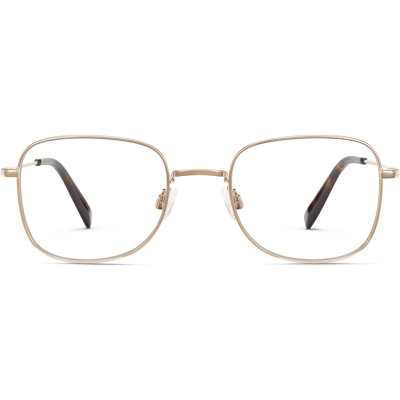Front View Image of Gifford Eyeglasses Collection, by Warby Parker Brand, in Polished Gold Color