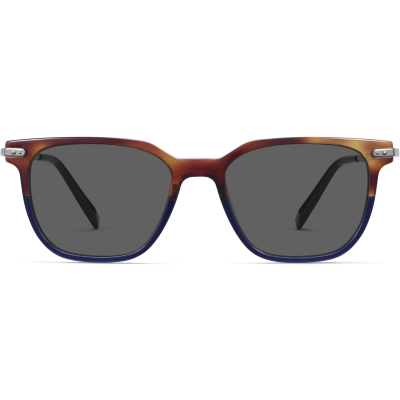 Front View Image of Rawlins Sunglasses Collection, by Warby Parker Brand, in Midnight Tortoise Fade with Polished Silver Color